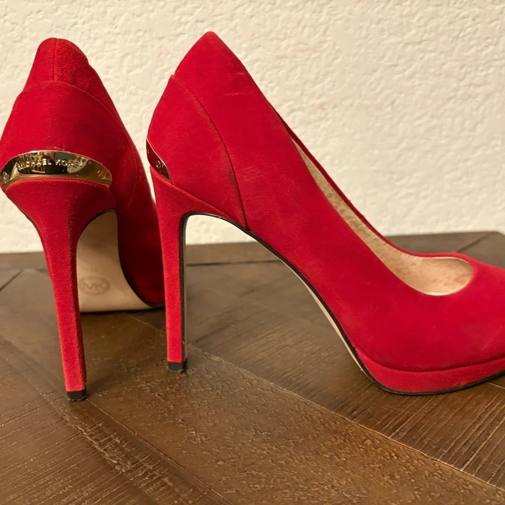 Michael Kors Red and Gold Heels